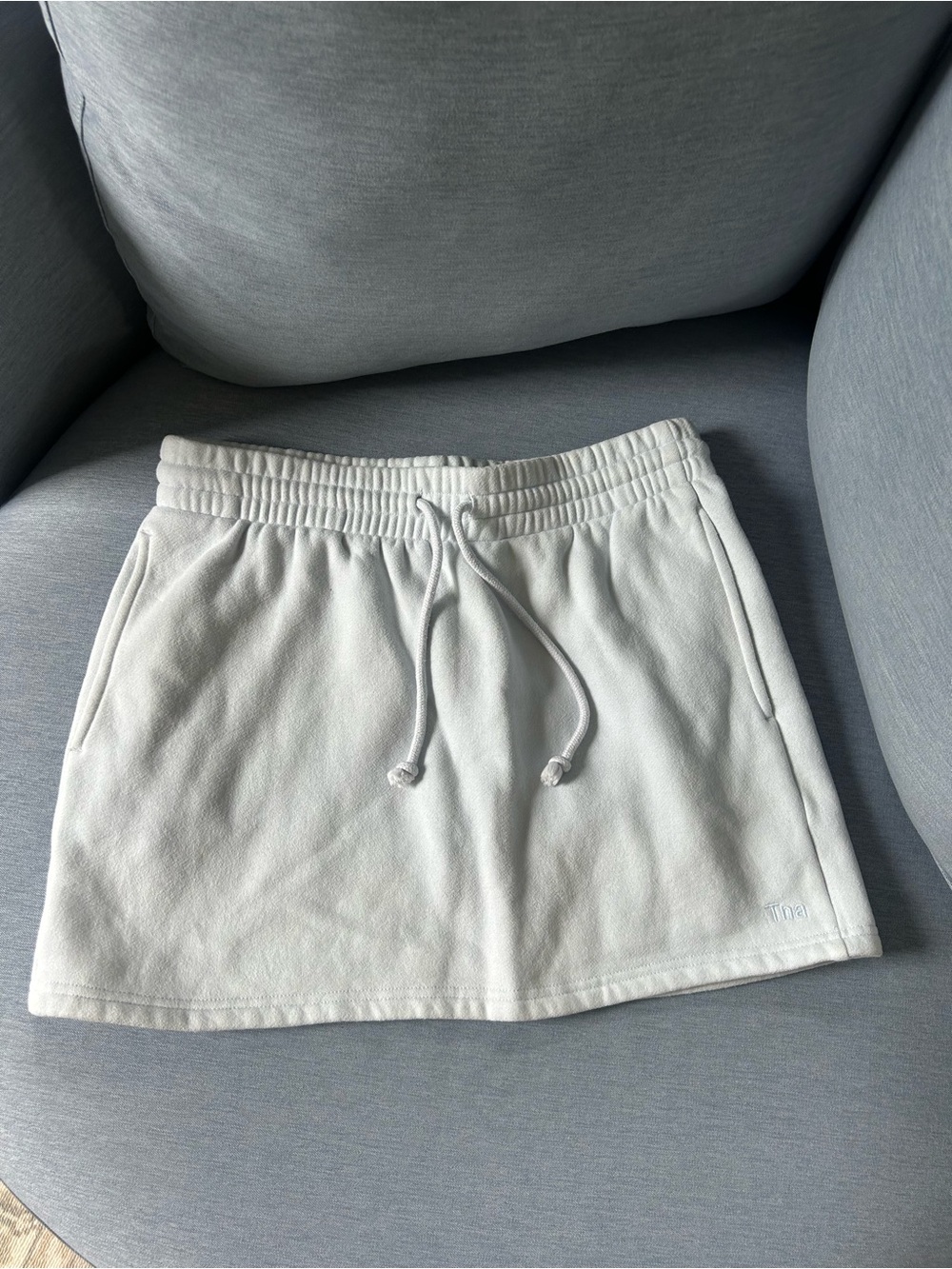 TNA Aritzia Light Blue CozyAF Fleece Skirt